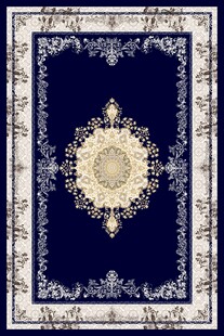 深蓝色精美花纹地毯图案