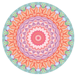 圆形彩色印花图案