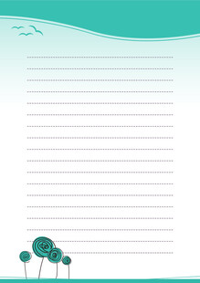 清新简约信纸背景图