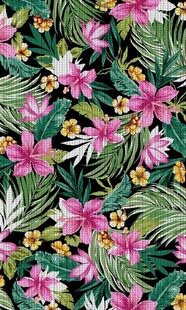 热带花卉植物图案背景