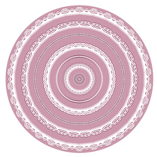粉色环形花纹装饰图案