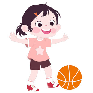 开学季运动会体育课打篮球的女孩