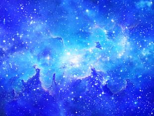 梦幻蓝色星空宇宙景象