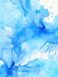 蓝色水彩画
