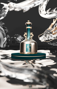 白酒酒瓶产品设计C4D模型分层