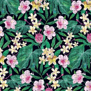 花卉图案背景 清新自然风