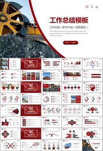 采矿业工作总结新年计划PPT