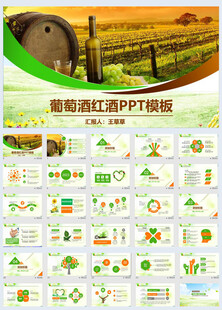 高端大气葡萄酒红酒介绍PPT