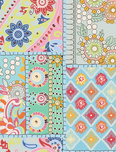 多彩拼布图案 缤纷视觉盛宴