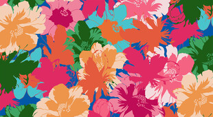多彩花卉图案背景