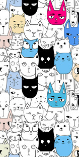 可爱猫咪图案背景