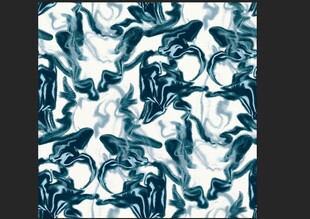 蓝白水墨抽象纹理图案