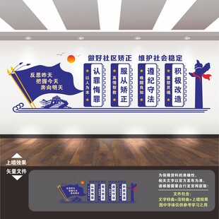 社区矫正中心标语文化墙