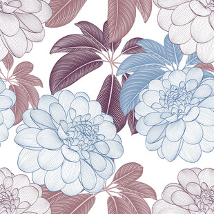 花卉图案背景淡雅清新