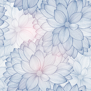 淡蓝花卉图案背景纹理
