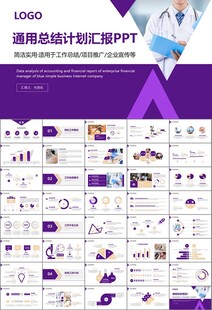 紫色大气医美整形发布会PPT