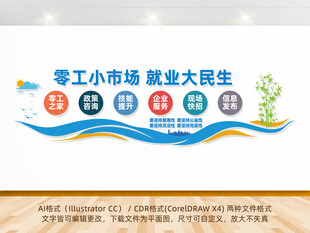 零工市场文化墙