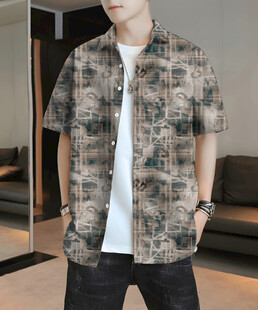 男装  数码印花  字母