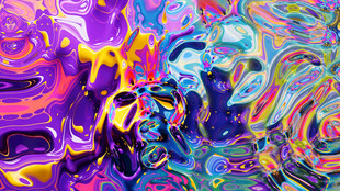 绚丽多彩抽象流体艺术画面