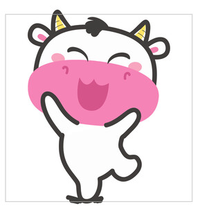 可爱小牛欢乐起舞