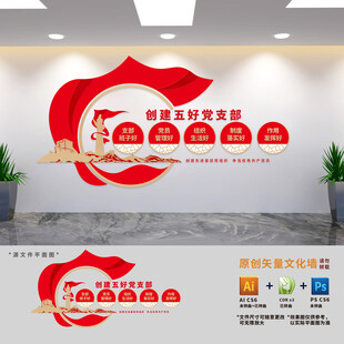 五好党支部建设文化墙