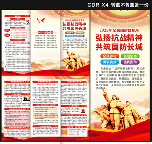 全民国防教育日三折页