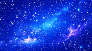 蓝色光芒高清宇宙星空图