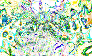 时尚清新抽象流体画