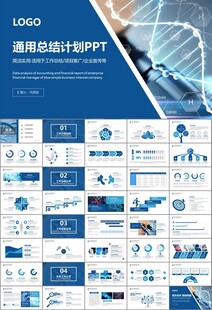 生物医疗科技DNA模板PPT