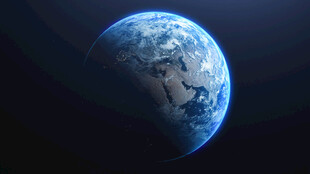 蓝色星球地球特写