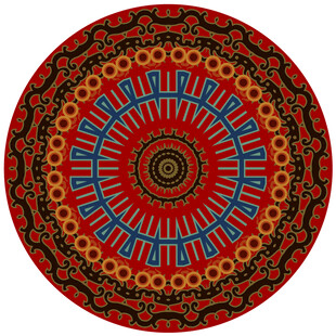 圆形藏式花纹图案