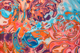 抽象多彩流体艺术图案