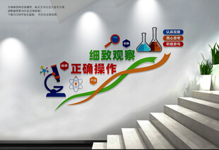 实验室楼梯文化墙