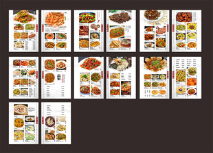 多样美食菜单设计展示