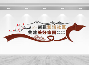 和谐社区文化墙