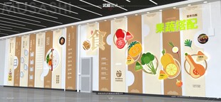 食堂文化墙平面制作图