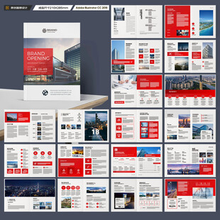 红色企业宣传册