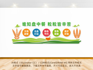 健康食堂文明用餐宣传墙