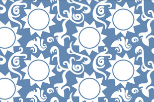 蓝白海洋风图案纹理设计