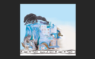 梦幻蓝色抽象艺术画作