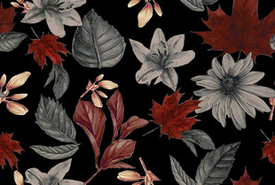 复古花卉植物图案背景