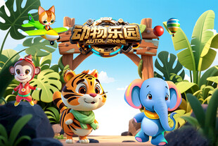 卡通动物乐园