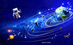 梦幻宇宙中的宇航员与星球