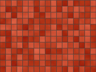 红色马赛克墙面