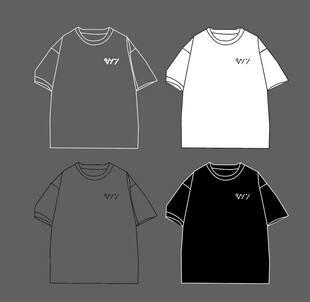 简约风格T恤设计款式图
