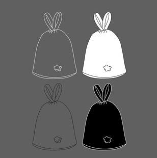 简约风兔子袋图标设计