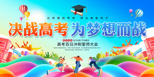 高考誓师大会背景展板