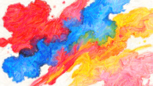 多彩水彩抽象艺术画作