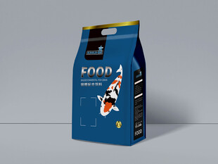 包装样机蓝色宠物食品包装袋
