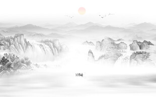 水墨山水图